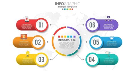 Infograph Step Color Element With Circle Graphic Chart Diagram