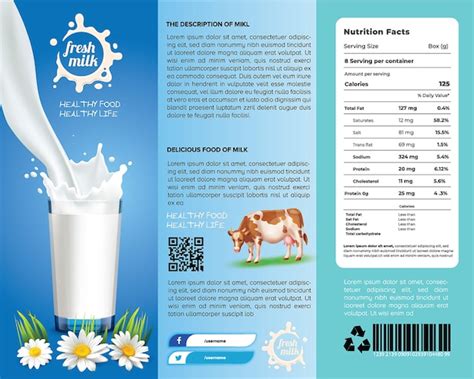 Premium Vector Print Ready Milk Package Design