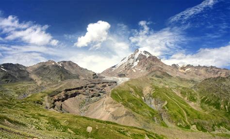 kazbegi glacier trekking, Georgia, Mountains, Sky, Scenery, Clouds, HD ...