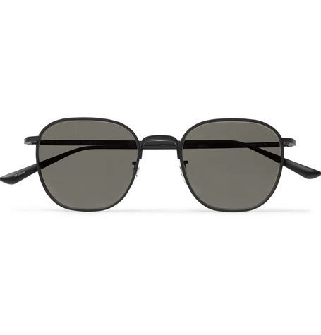 The Row Oliver Peoples Board Meeting Square Frame Titanium Mirrored