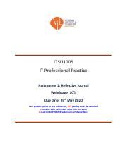 Assignment 2 Reflective Journal Pdf ITSU1005 IT Professional