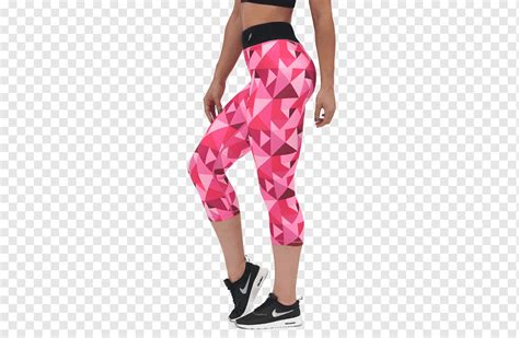 Leggings Capri Pants Active Undergarment Waist Edge Series Pink Glare