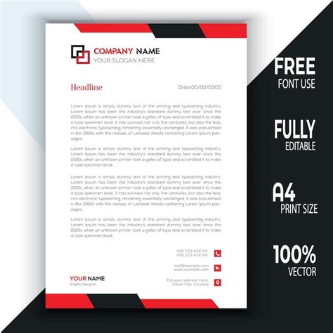 Premium Vector Unique Business Style Letterhead Design Template