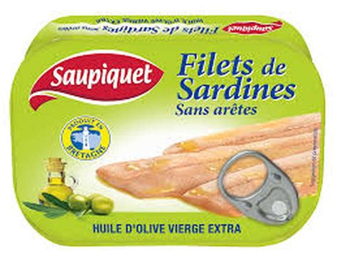 Filet de sardines huile d olive sans arêtes Saupiquet 100 g La