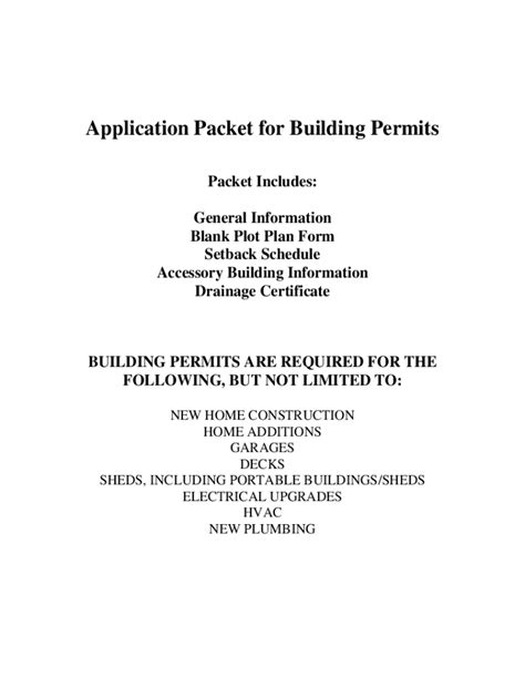 Fillable Online Building Permit Application Procedures Fax Email Print