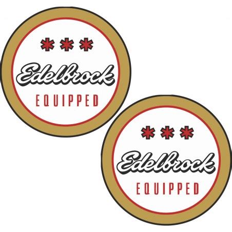 2x Edelbrock Style 2 Stickers Decals - DecalsHouse