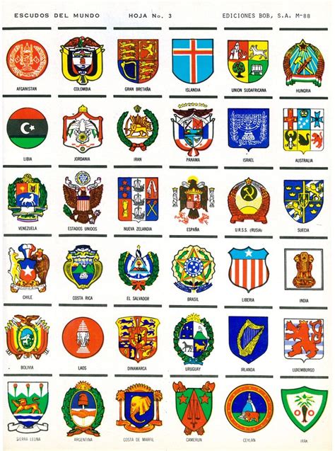 Monografía de Escudos del Mundo 3 de Bob en 2024 Banderas del mundo