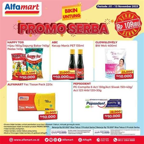 Promo Alfamart Serba Rp 15 000 Bikin Untung Baru 6 November 2023 Beli