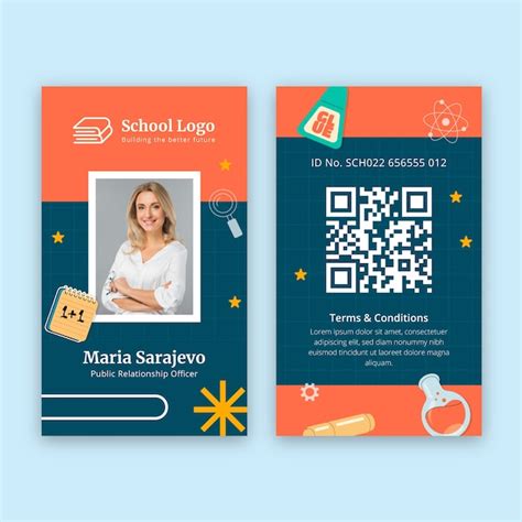 Free Vector Private School Education Id Card Template