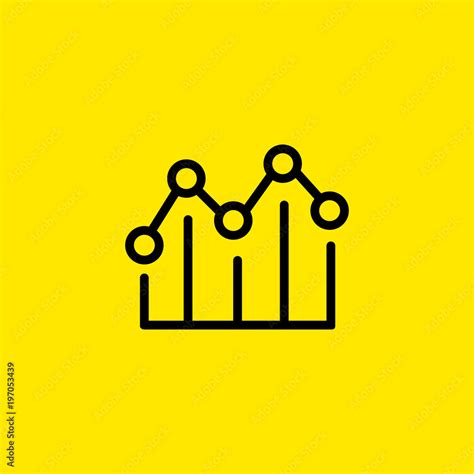 Line graph icon Stock Vector | Adobe Stock