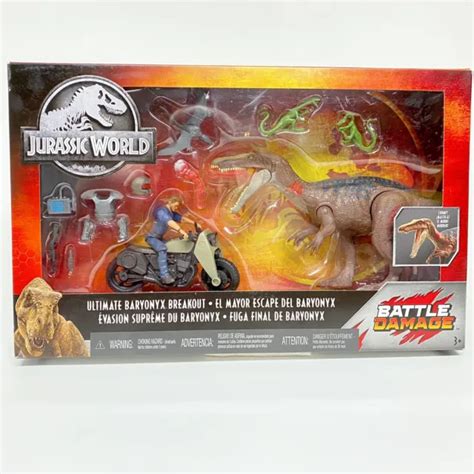 Jurassic World Ultimate Baryonyx Breakout Battle Damage Chomping Dinosaur Set £34 25 Picclick Uk