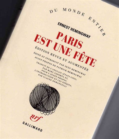 [critique] Paris Est Une Fête Ernest Hemingway Lire écrire Etc