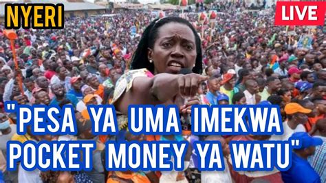 AZIMIO LA UMOJA TODAY LIVE KARUA IN NYERI TOWN MARTHA KARUA SPEECH