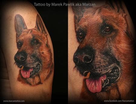 German Shepherd By Marek Pawlik Tattoonow