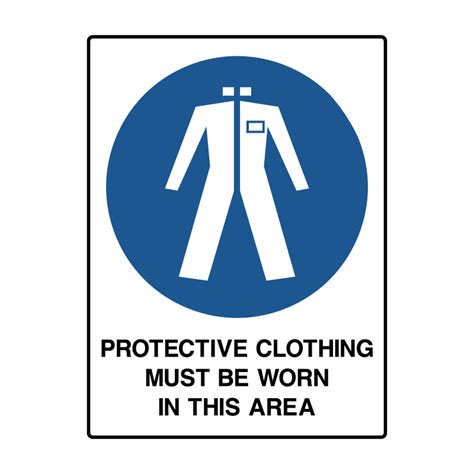 Mandatory Signs Protective Clothing Must Be Worn In This Area Mm