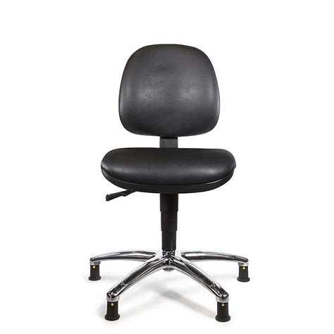 Tech Range Low Model ESD Chair With Glides Vinyl Upholstery Static