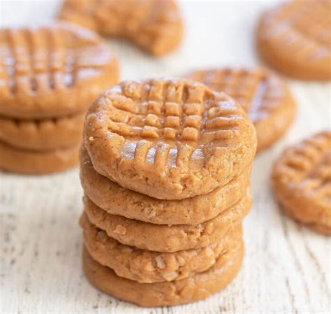 3 Ingredient No Bake Peanut Butter Cookies No Flour Eggs Butter Or Oil Kirbies Cravings