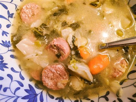 Cabbage Sausage And Potato Soup Recipe So Delicious And Easy