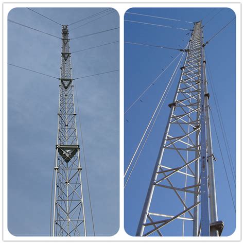 Hot Dip Galvanized Steel Guyed Wire Mast Communication Antenna Tower