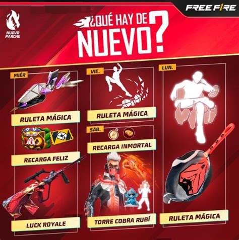 Agenda Semanal De Free Fire Recompensas Del 24 Al 30 De Enero