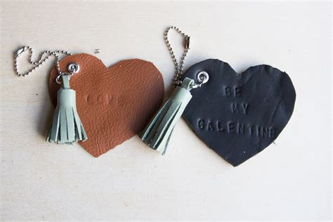 DIY Leather Heart Keychains Pretty Prudent