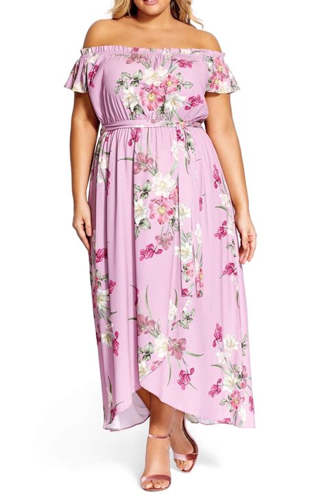 City Chic Pink Floral Maxi Dress Plus Size Nordstrom Pink Floral Maxi Dress Printed Maxi