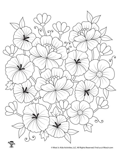 Flowers To Color And Print Free Printable Flower Coloring Pages All Crafty Things