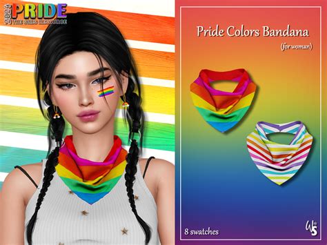 The Sims Resource Pride Colors Bandana For Woman