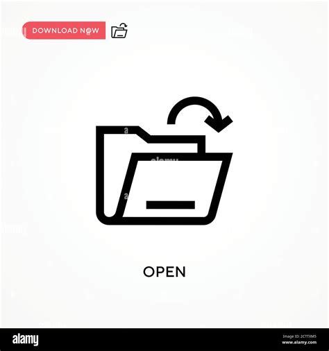 open vector icon modern simple flat vector illustration  web