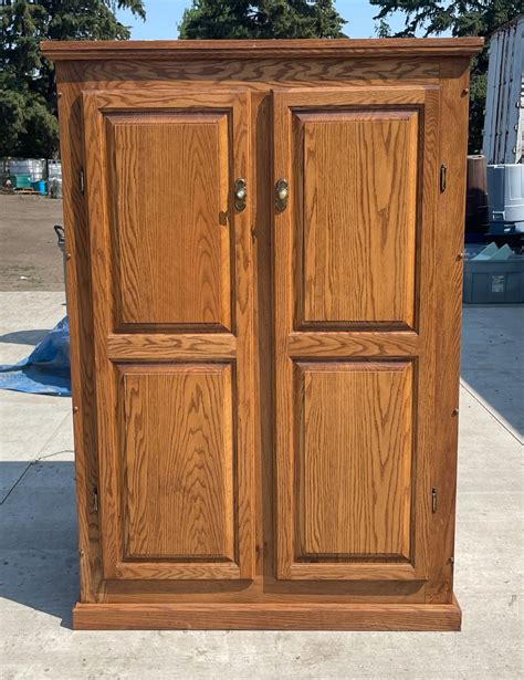 Large Solid Wood Armoire