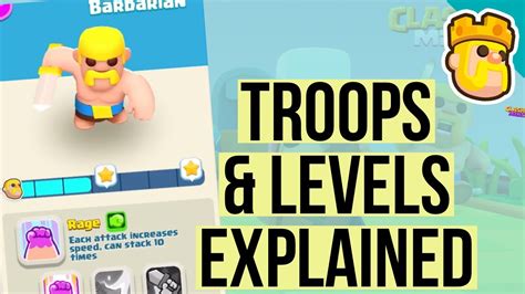 CLASH MINI TROOPS LEVELS AND MORE EXPLAINED Mini Barbarian YouTube