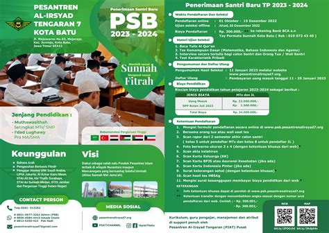 Penerimaan Santri Baru Psb Mtw Dan Il Pesantren Islam Al Irsyad