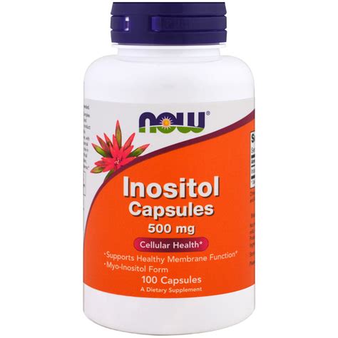 Now Foods Inositol Capsules 500 Mg 100 Capsules By IHerb