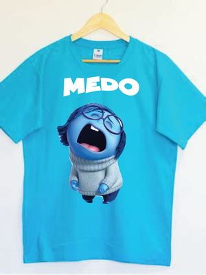 Camiseta Infantil Divertida Mente Medo Elo Produtos Especiais