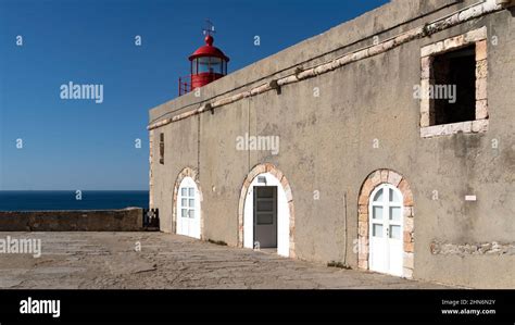 Farol Da Nazar Forte De S O Miguel Arcanjo Stock Photo Alamy