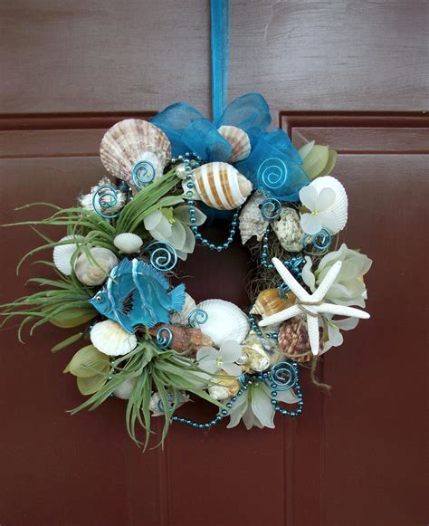 Adorable Florist Made Sea Shell Beach Wreath Nautical Wreath