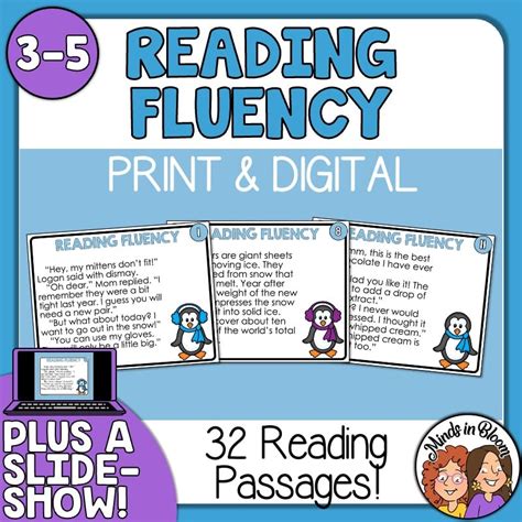 Reading Fluency Task Cards For Winter Fun Read Aloud Passages For