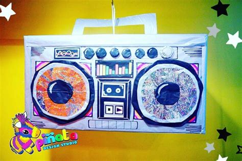 Pinata Boombox 90s Theme Retro Decor Boombox Centerpiece Etsy