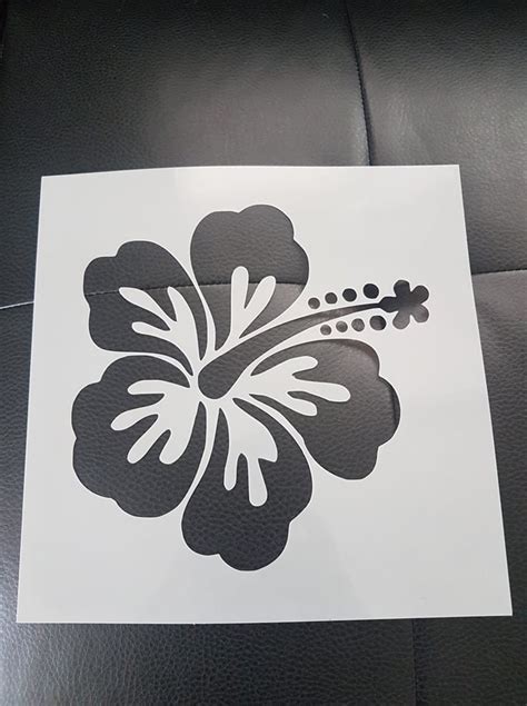 Hibiscus Flower Hawaiian Flower Stencil Hawaiian Flower Etsy Canada