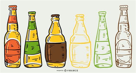 Beer Bottles Illustration Pack Vector Download