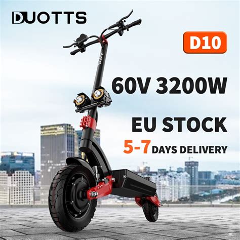 Europe Warehouse Electric Scooter Duotts D10 3200w 60v 20 8ah Dual