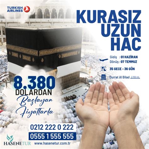 Kurasız Hac Fiyatları 2024 Kurasız Hac 2024 7500 Başlangıç Fiyatıyla