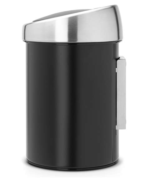 Brabantia Cosmetic Bucket Touch Bin 3 L Wall Mount Trash Can Bath