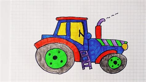 How To Draw A Tractor C Mo Dibujar Un Tractor Comment Dessiner Un