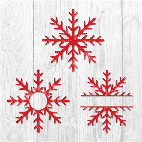 Snowflake Monogram Svg Bundle Christmas Svg Png Dxf