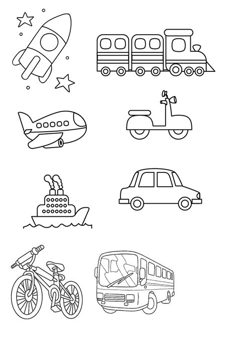 Coloriage Moyens De Transport