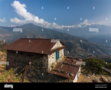 A Traditional Nepalese Farm House In The Himalayan Foothill Village Of