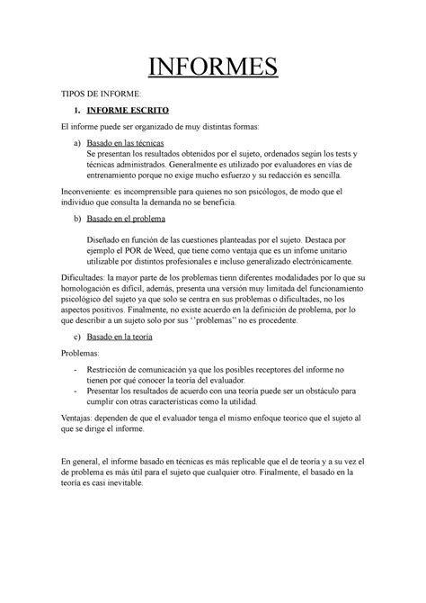 Tipos De Informe Tecnico Administrativo Y Academico Printable