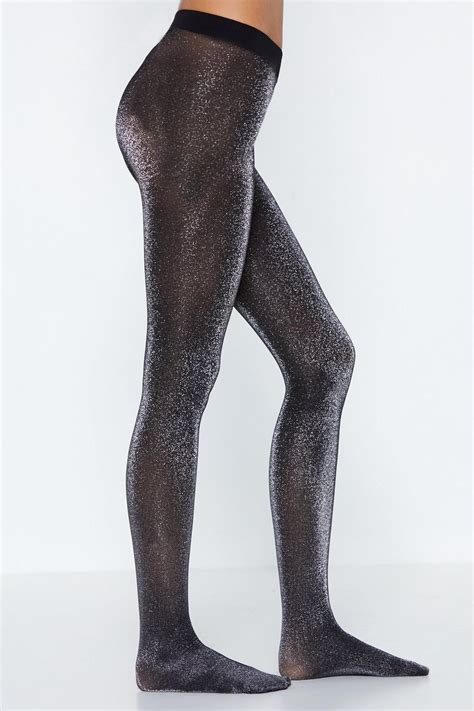 Glitter Em In Glitter Tights Nasty Gal