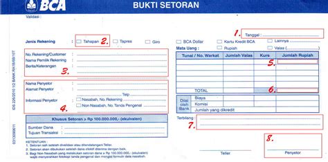 Slip Setoran Bank Bca Homecare